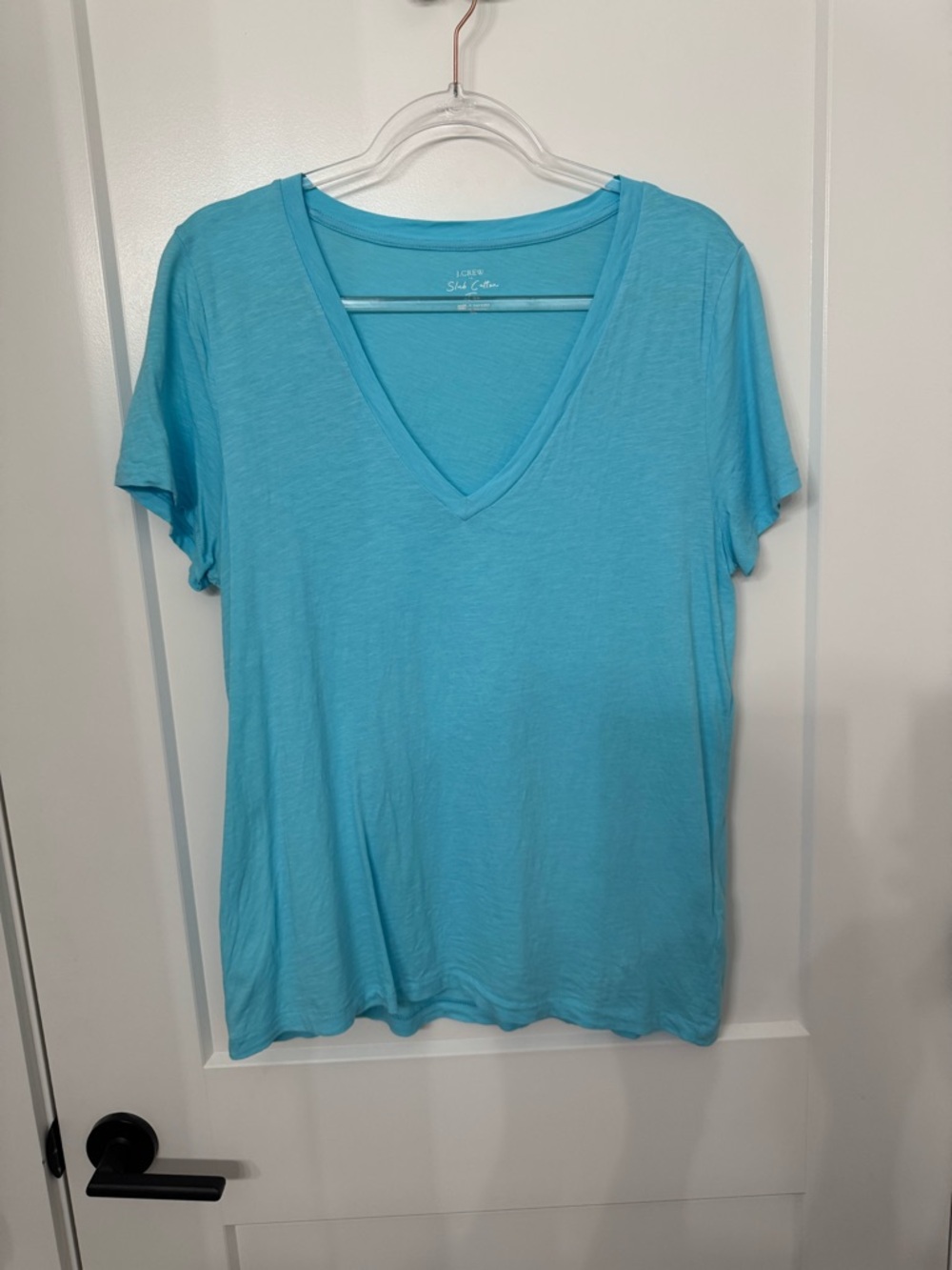 J. Crew Slim V-Neck Tee in Bright Turquoise